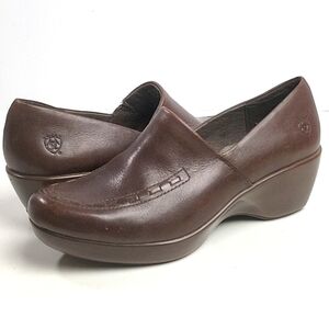 Ariat Chocolate Brown Leather Slip-on Lightweight Comfort Clog Shootie S…
